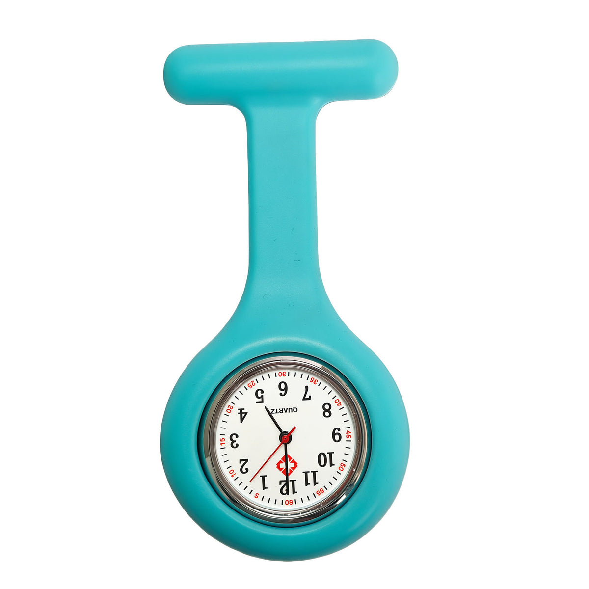 Colorful Silicone Nurse Solid Color Student Exam Pocket Watch Simple Chest Watch Round