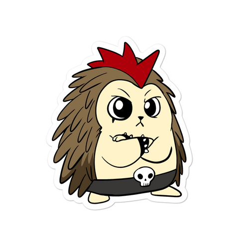 Angry Libertarian Cartoon Porcupine - Bubble-free stickers